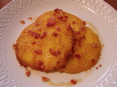 Jonnycakes with bacon bits